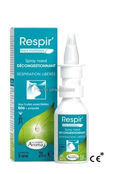 Spray nasal aux huiles essentielles bio respir bio comptoir aroma