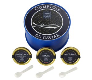 caviar, comptoir du caviar, coffret, luxe