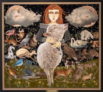 Animalium de Chris Roberts-Antieau, une des œuvres de l'exposition. Source : Musée d'art visionnaire américain